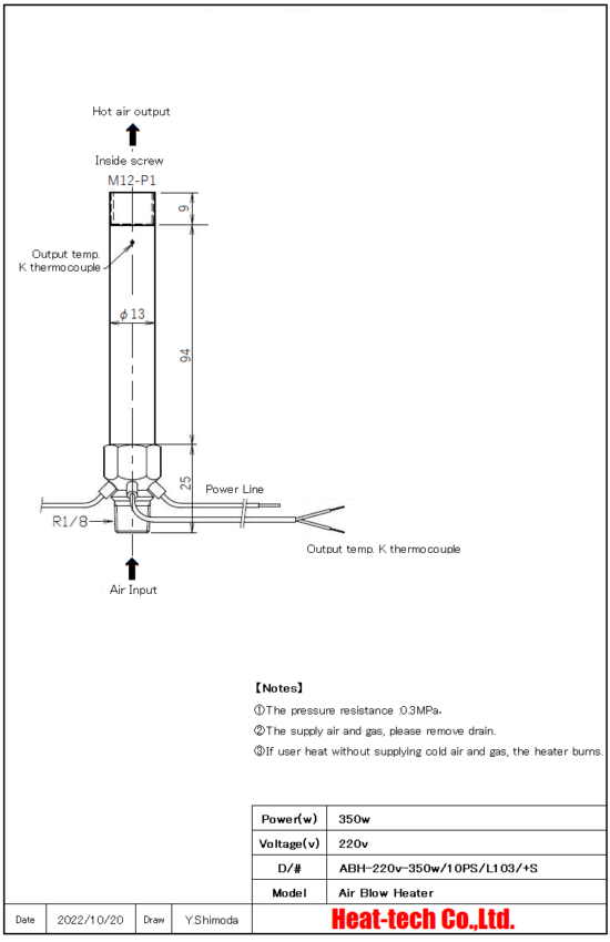 Air Blow Heater Laboratory Kit LKABH-220v-350w/10PS + HCAFM