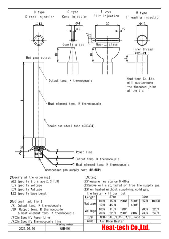 《 Small size Air Blow Heater 》ABH-13A