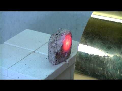 Heating, melting and vitrification of rocks series 6 - Pink-Granite