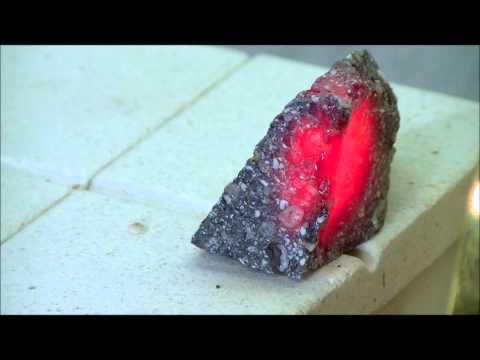 Heating, melting and vitrification of rocks series 9 - Granite