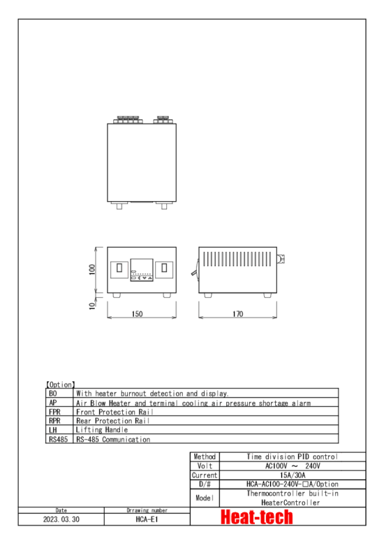 Standard type　HCA