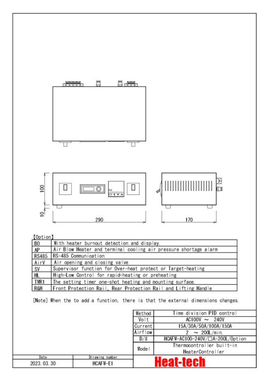 Thermocontroller & Flow control type HCAFM