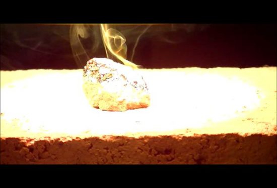 Heating, melting and vitrification of rocks series 16 - Burunaito