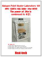 Halogen Point Heater Laboratory-kit HPH-120FA/f45/200v-1kw+HCVD