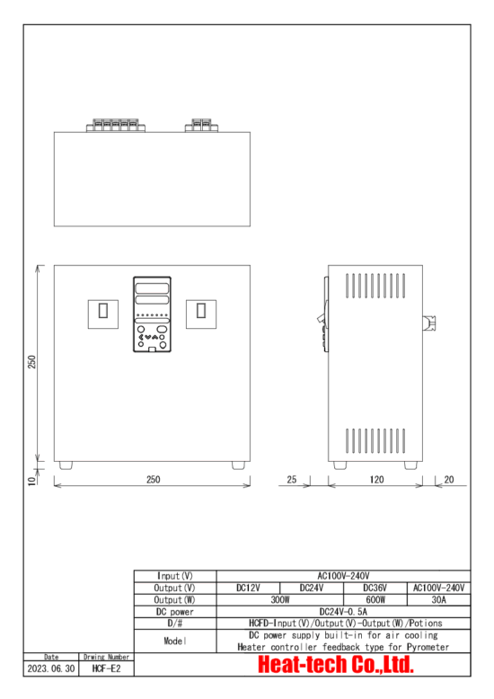 Heater controller feedback type for Pyrometer ( Rradiation thermometer ) HCF series