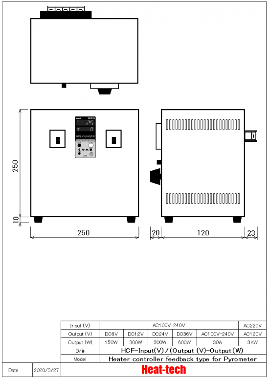 Heater controller feedback type for Pyrometer ( Rradiation thermometer ) HCF series Heater controller feedback type for Pyrometer ( Rradiation thermometer ) HCF series