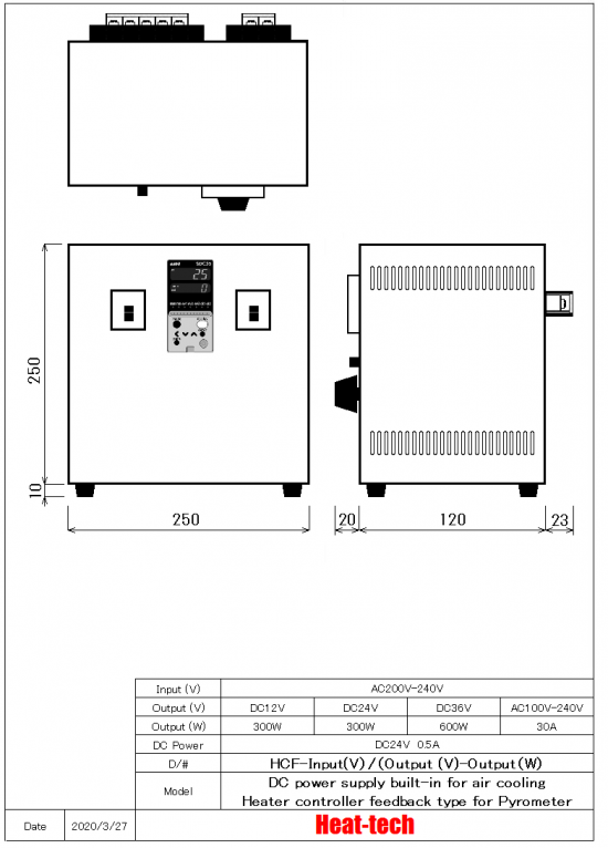 Heater controller feedback type for Pyrometer ( Rradiation thermometer ) HCF series Heater controller feedback type for Pyrometer ( Rradiation thermometer ) HCF series