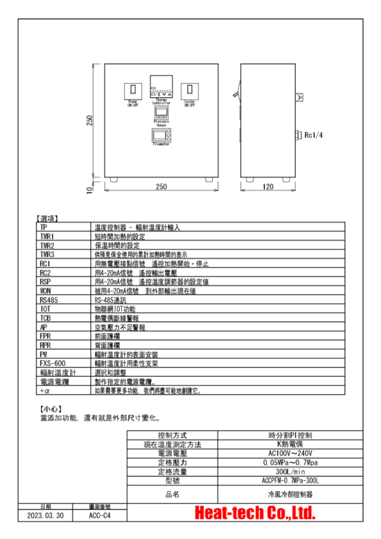 內置壓力表和流量表型　ACCPFM